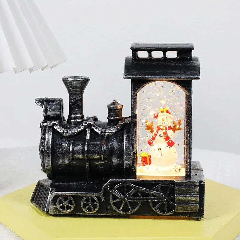 Christmas decorations, crystal ball, Christmas train, snowflake lights, Christmas tabletop ornaments, creative Christmas gifts - drollido