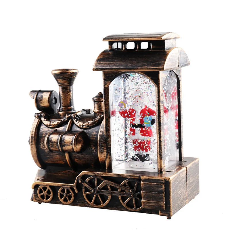 Christmas decorations, crystal ball, Christmas train, snowflake lights, Christmas tabletop ornaments, creative Christmas gifts - drollido
