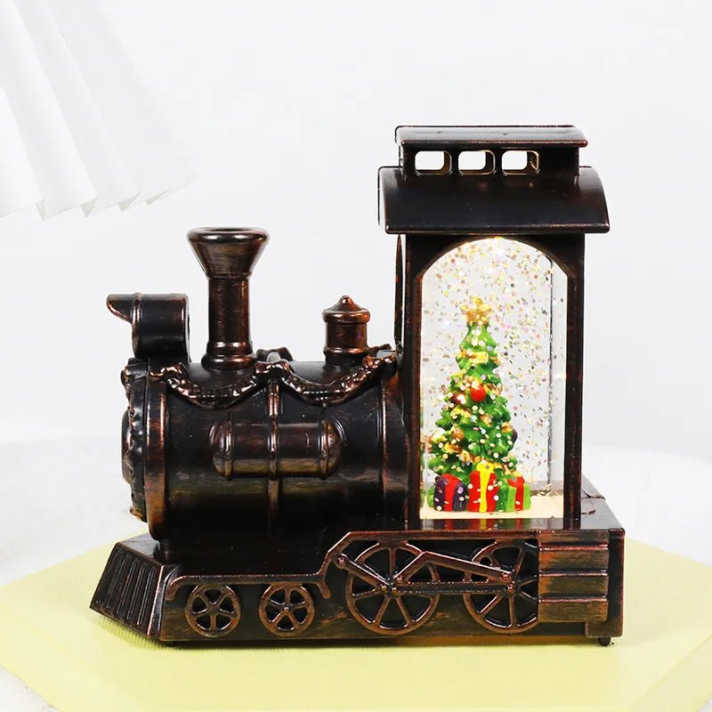 Christmas decorations, crystal ball, Christmas train, snowflake lights, Christmas tabletop ornaments, creative Christmas gifts - drollido