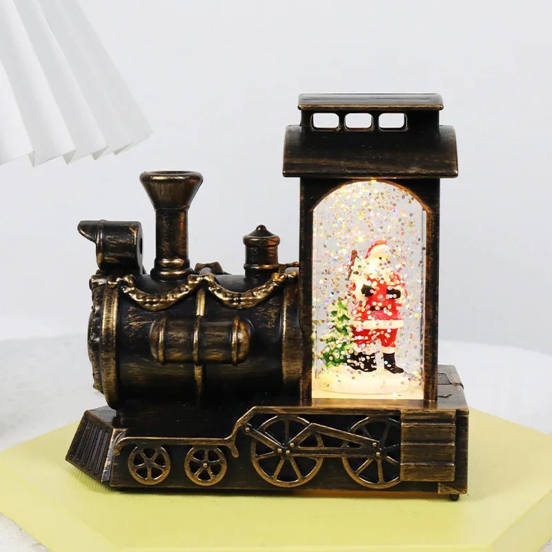 Christmas decorations, crystal ball, Christmas train, snowflake lights, Christmas tabletop ornaments, creative Christmas gifts - drollido