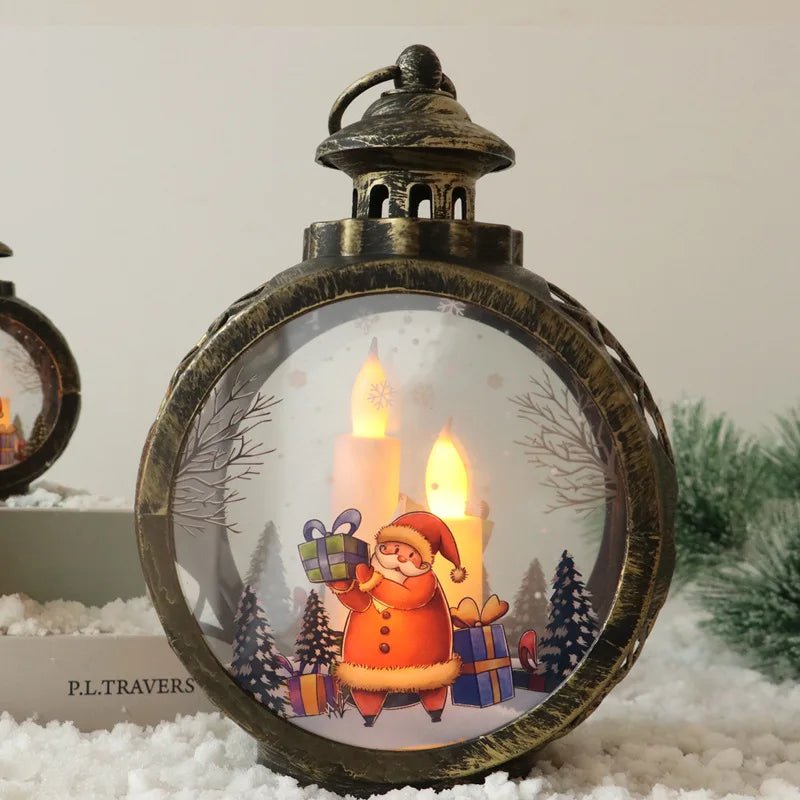 Christmas decorations retro night lights luminous gifts window ornaments desktop layout props atmosphere pendant desk decoration - drollido
