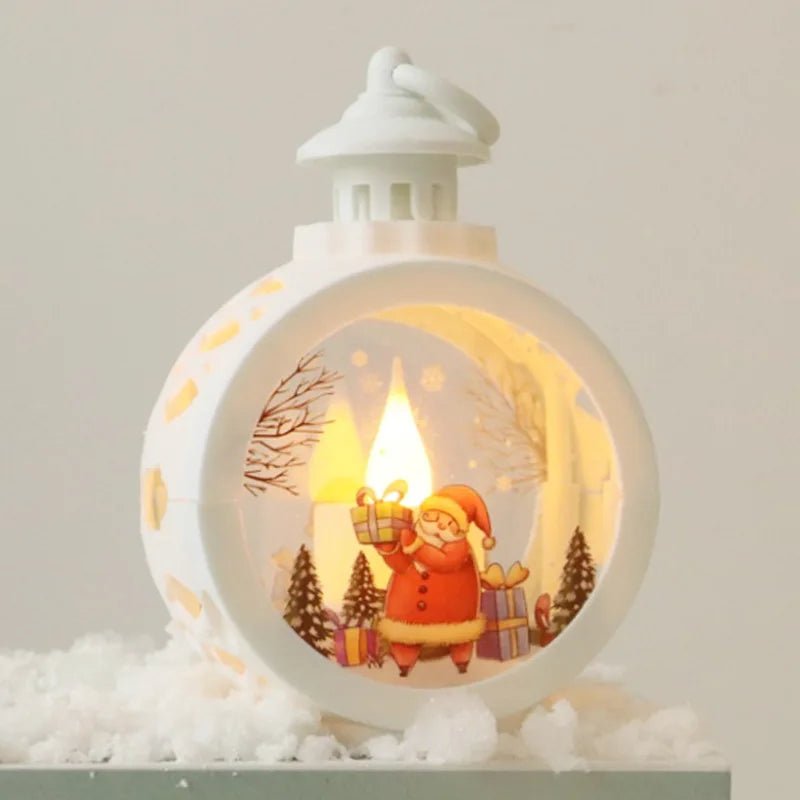 Christmas decorations retro night lights luminous gifts window ornaments desktop layout props atmosphere pendant desk decoration - drollido