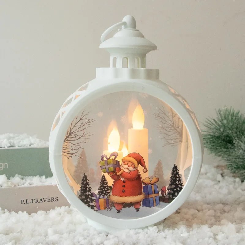 Christmas decorations retro night lights luminous gifts window ornaments desktop layout props atmosphere pendant desk decoration - drollido