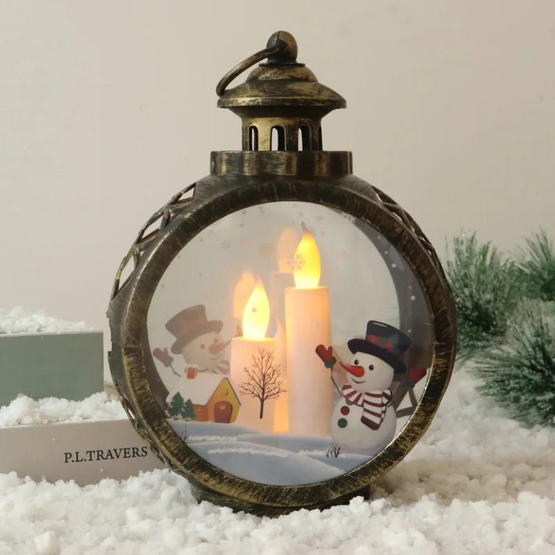 Christmas decorations retro night lights luminous gifts window ornaments desktop layout props atmosphere pendant desk decoration - drollido