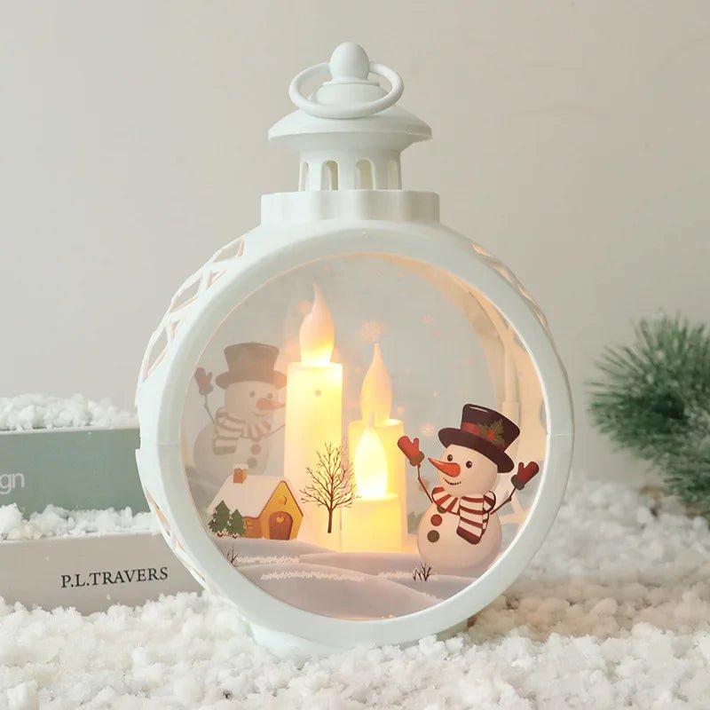 Christmas decorations retro night lights luminous gifts window ornaments desktop layout props atmosphere pendant desk decoration - drollido