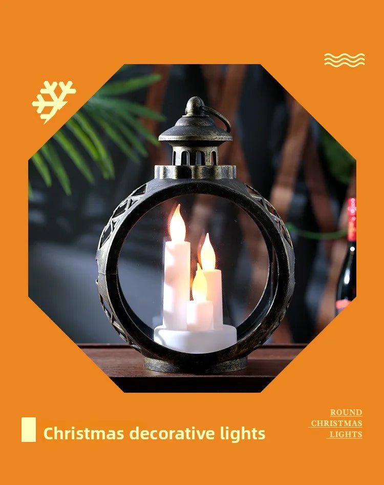 Christmas decorations retro night lights luminous gifts window ornaments desktop layout props atmosphere pendant desk decoration - drollido