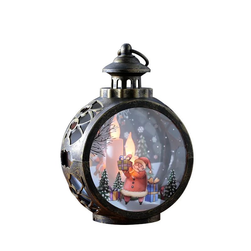 Christmas decorations retro night lights luminous gifts window ornaments desktop layout props atmosphere pendant desk decoration - drollido