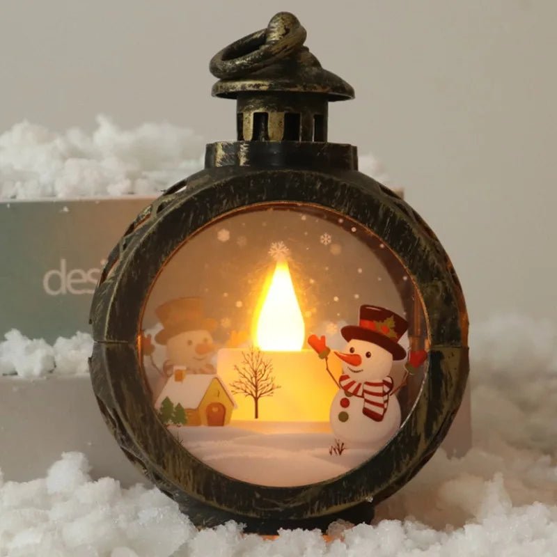 Christmas decorations retro night lights luminous gifts window ornaments desktop layout props atmosphere pendant desk decoration - drollido