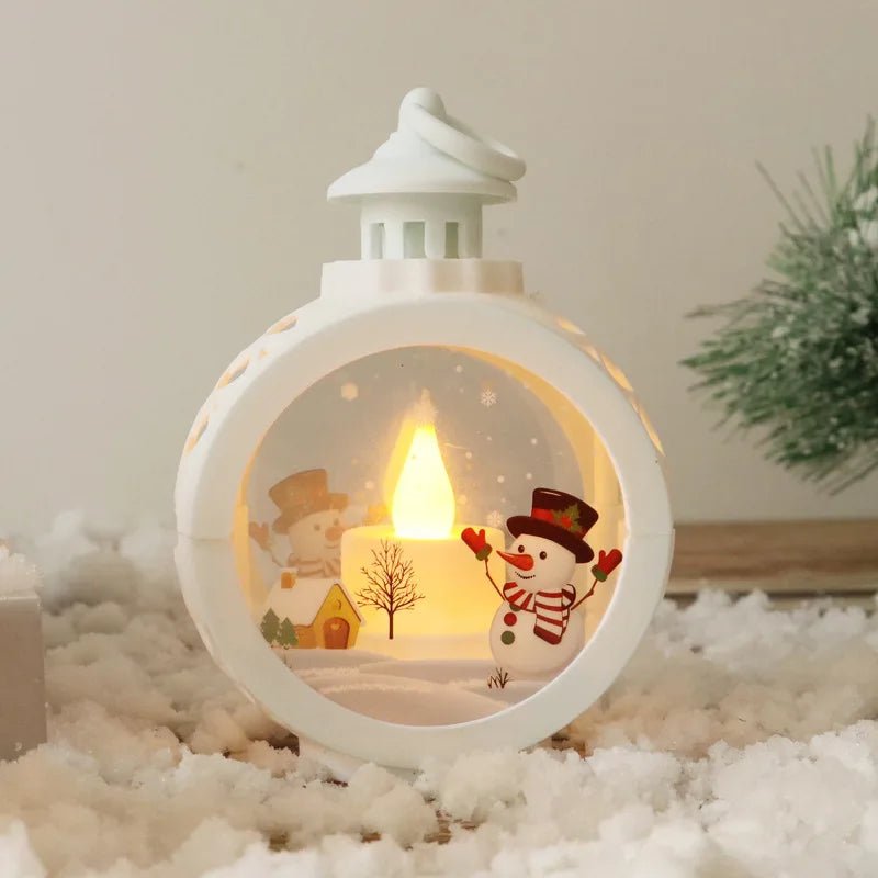 Christmas decorations retro night lights luminous gifts window ornaments desktop layout props atmosphere pendant desk decoration - drollido