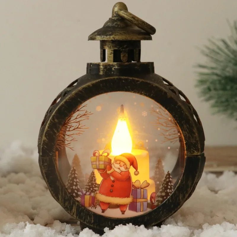 Christmas decorations retro night lights luminous gifts window ornaments desktop layout props atmosphere pendant desk decoration - drollido