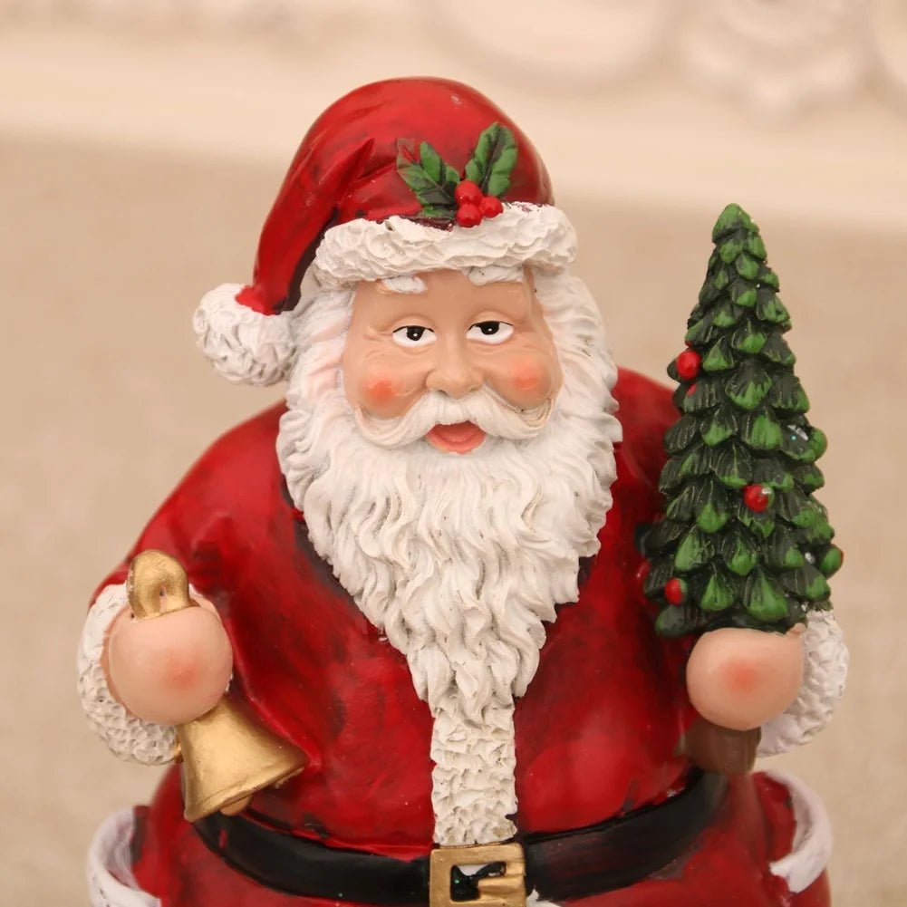 Christmas Ornament Decorations Christmas Resin Santa Snowmen Ornament With Lights Moving Train And Music Festive & Party Decor - drollido