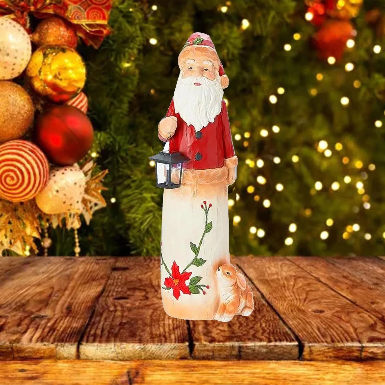 Christmas Ornament Santa Claus Vintage Iron Painted Ornaments XMAS Home Decoration Christmas Tree Decoration - drollido