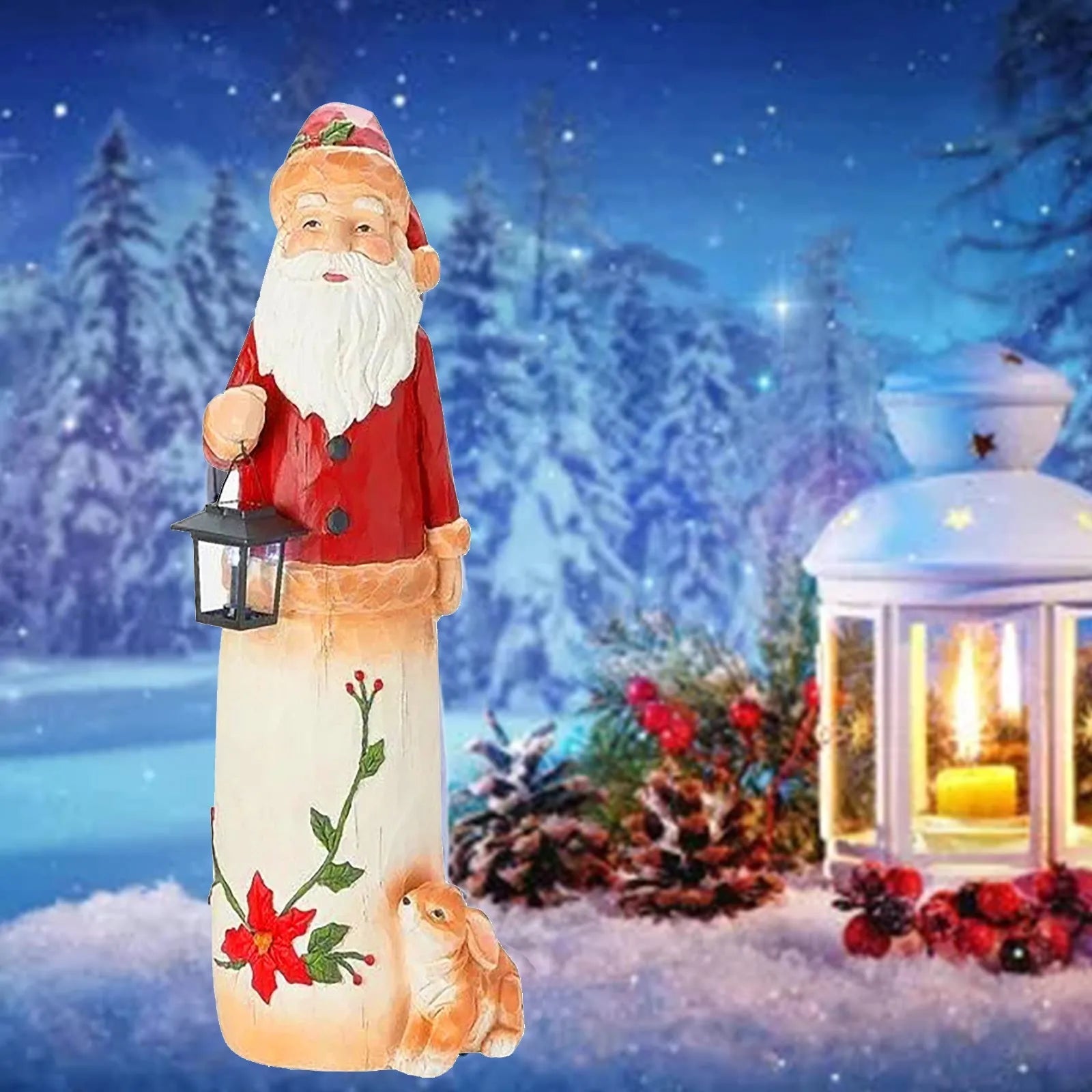 Christmas Ornament Santa Claus Vintage Iron Painted Ornaments XMAS Home Decoration Christmas Tree Decoration - drollido