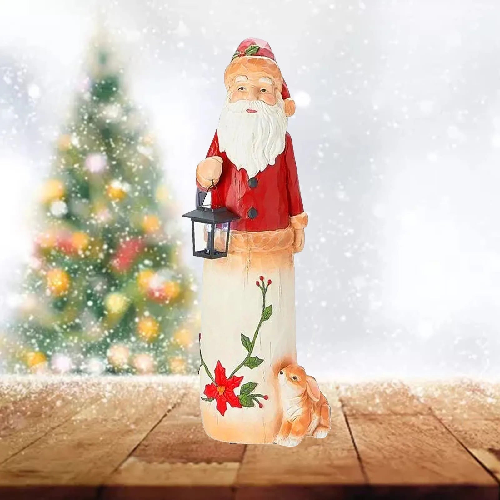 Christmas Ornament Santa Claus Vintage Iron Painted Ornaments XMAS Home Decoration Christmas Tree Decoration - drollido