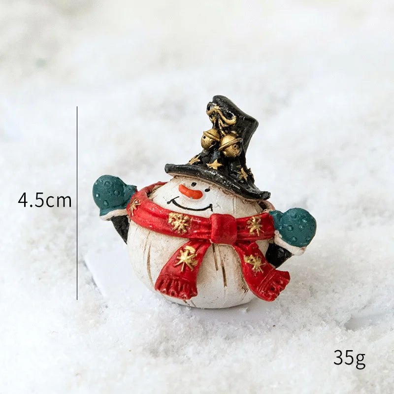 Christmas Resin Santa Claus Snowman Desktop Decoration Christmas Showcase Desktop Display Decoration Photography Props - drollido