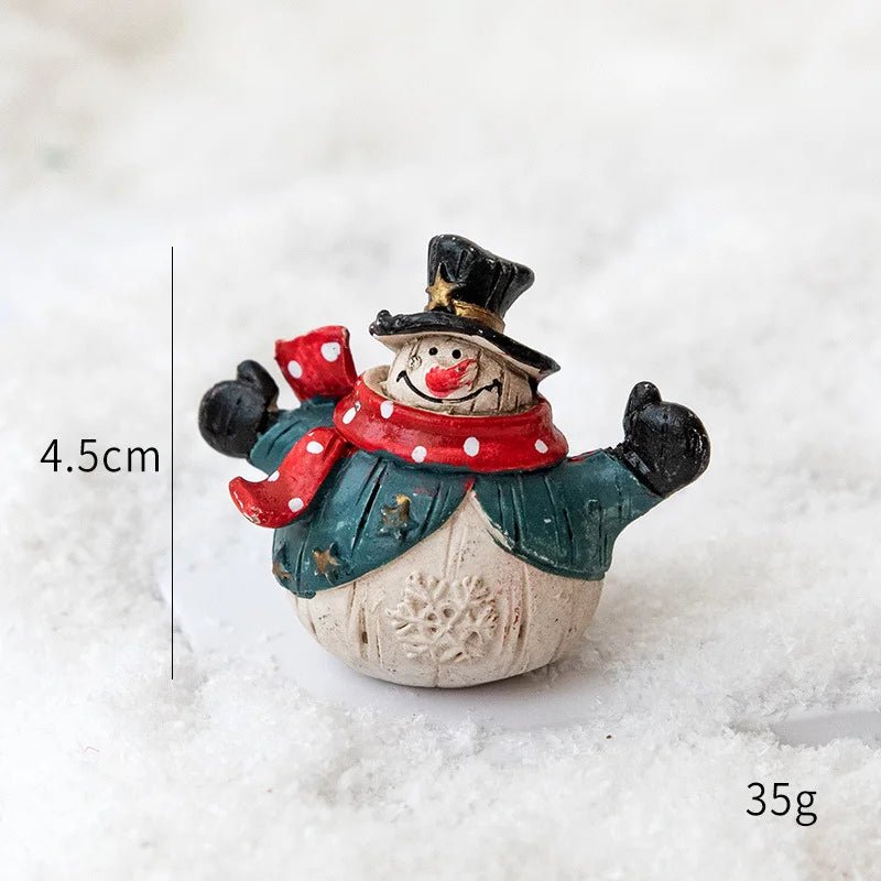 Christmas Resin Santa Claus Snowman Desktop Decoration Christmas Showcase Desktop Display Decoration Photography Props - drollido