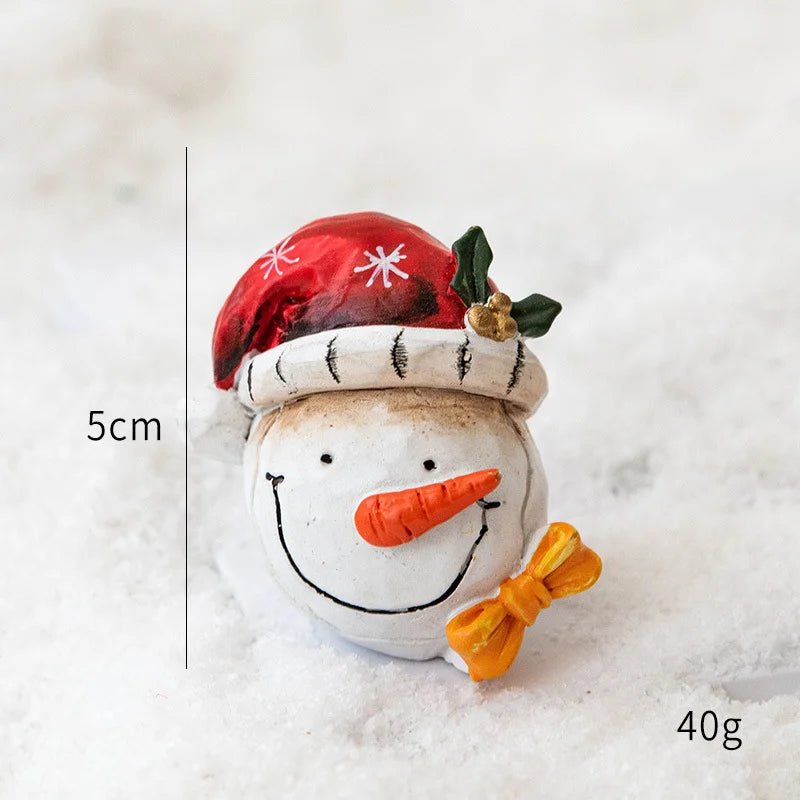 Christmas Resin Santa Claus Snowman Desktop Decoration Christmas Showcase Desktop Display Decoration Photography Props - drollido