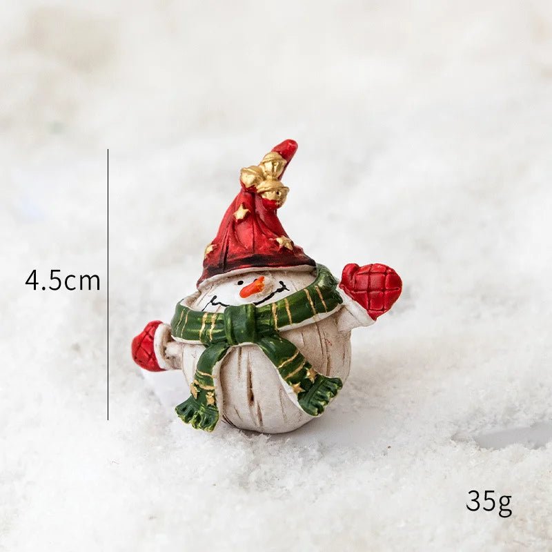 Christmas Resin Santa Claus Snowman Desktop Decoration Christmas Showcase Desktop Display Decoration Photography Props - drollido