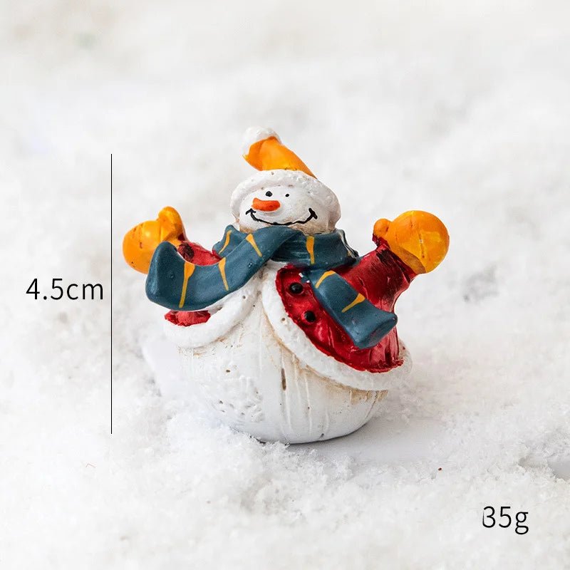 Christmas Resin Santa Claus Snowman Desktop Decoration Christmas Showcase Desktop Display Decoration Photography Props - drollido