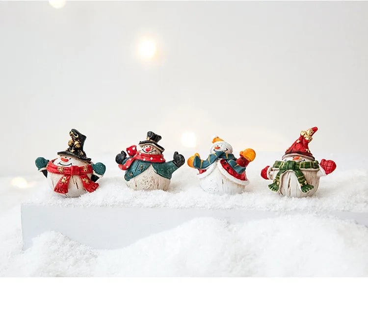Christmas Resin Santa Claus Snowman Desktop Decoration Christmas Showcase Desktop Display Decoration Photography Props - drollido