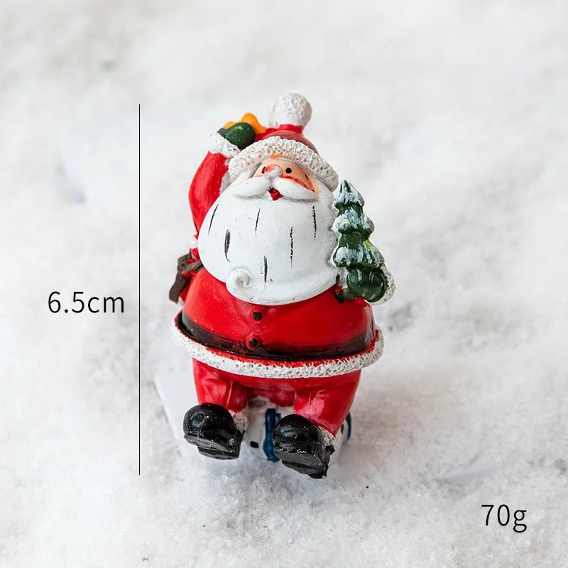 Christmas Resin Santa Claus Snowman Desktop Decoration Christmas Showcase Desktop Display Decoration Photography Props - drollido