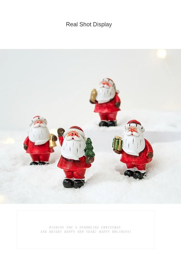 Christmas Resin Santa Claus Snowman Desktop Decoration Christmas Showcase Desktop Display Decoration Photography Props - drollido