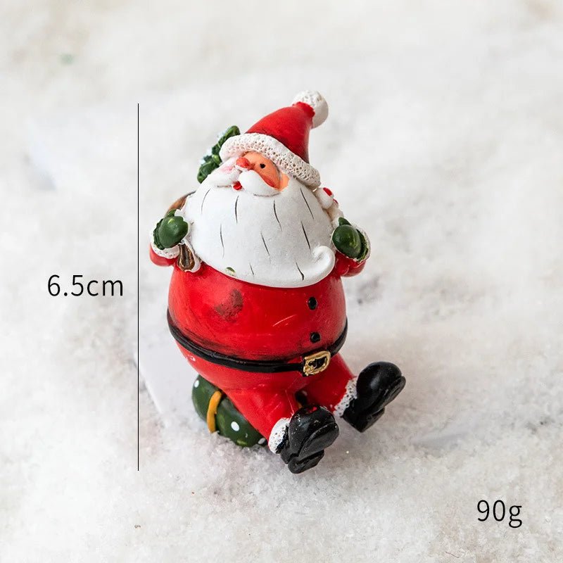 Christmas Resin Santa Claus Snowman Desktop Decoration Christmas Showcase Desktop Display Decoration Photography Props - drollido