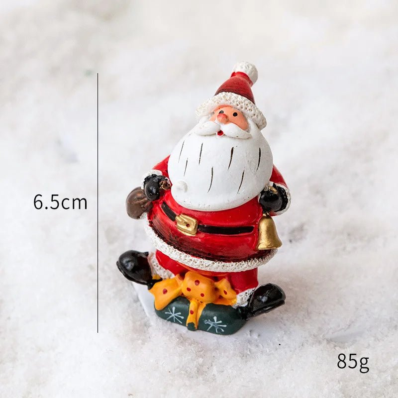 Christmas Resin Santa Claus Snowman Desktop Decoration Christmas Showcase Desktop Display Decoration Photography Props - drollido