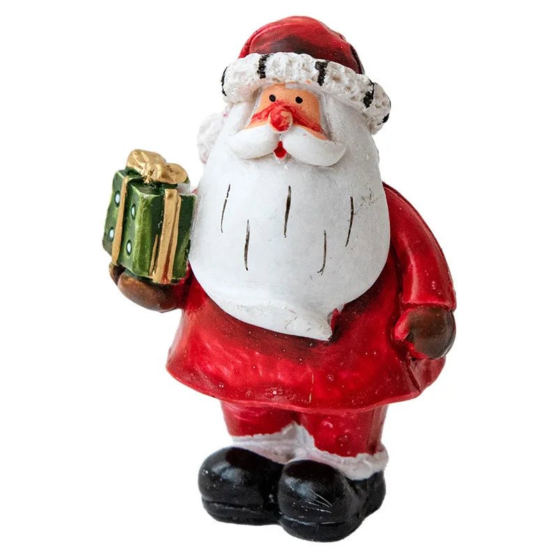 Christmas Resin Santa Claus Snowman Desktop Decoration Christmas Showcase Desktop Display Decoration Photography Props - drollido