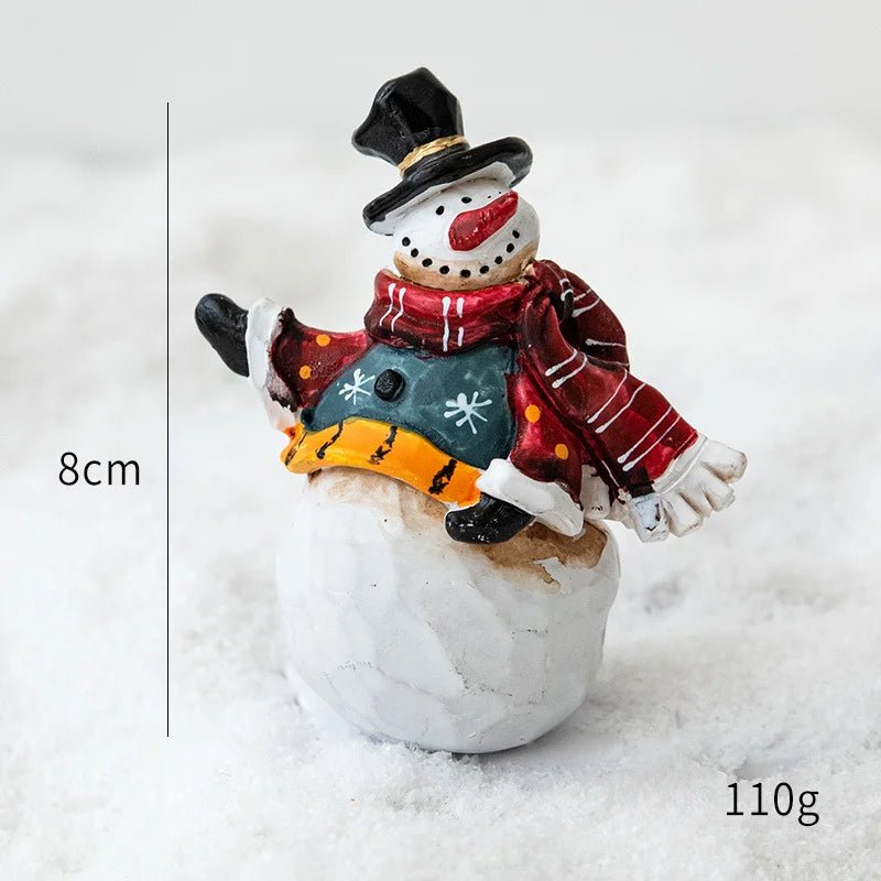 Christmas Resin Santa Claus Snowman Desktop Decoration Christmas Showcase Desktop Display Decoration Photography Props - drollido