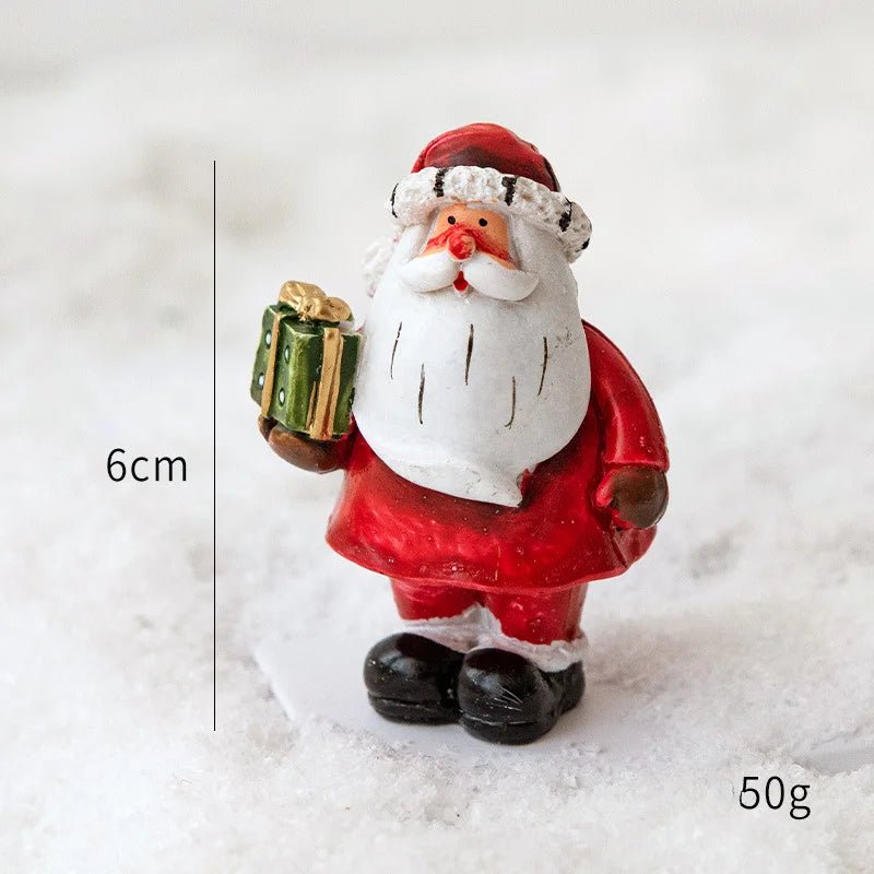 Christmas Resin Santa Claus Snowman Desktop Decoration Christmas Showcase Desktop Display Decoration Photography Props - drollido