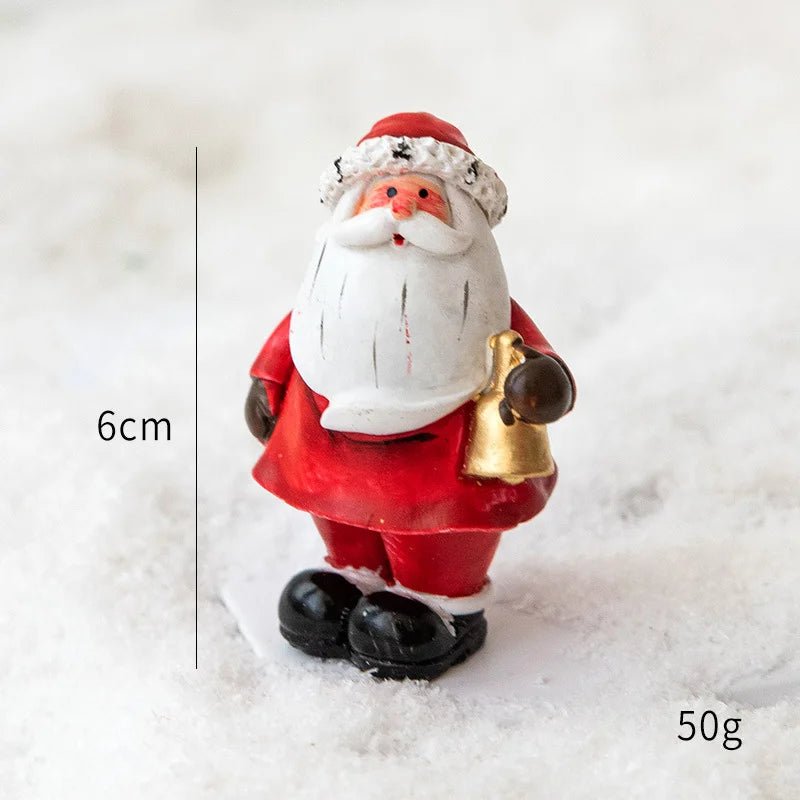 Christmas Resin Santa Claus Snowman Desktop Decoration Christmas Showcase Desktop Display Decoration Photography Props - drollido