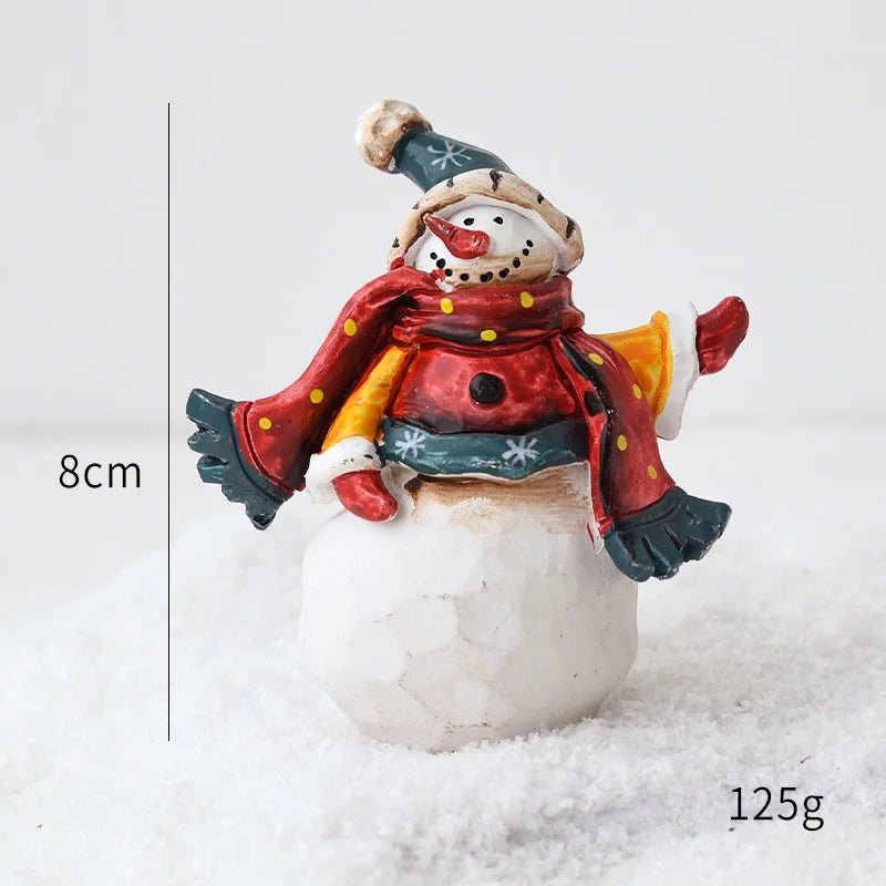 Christmas Resin Santa Claus Snowman Desktop Decoration Christmas Showcase Desktop Display Decoration Photography Props - drollido