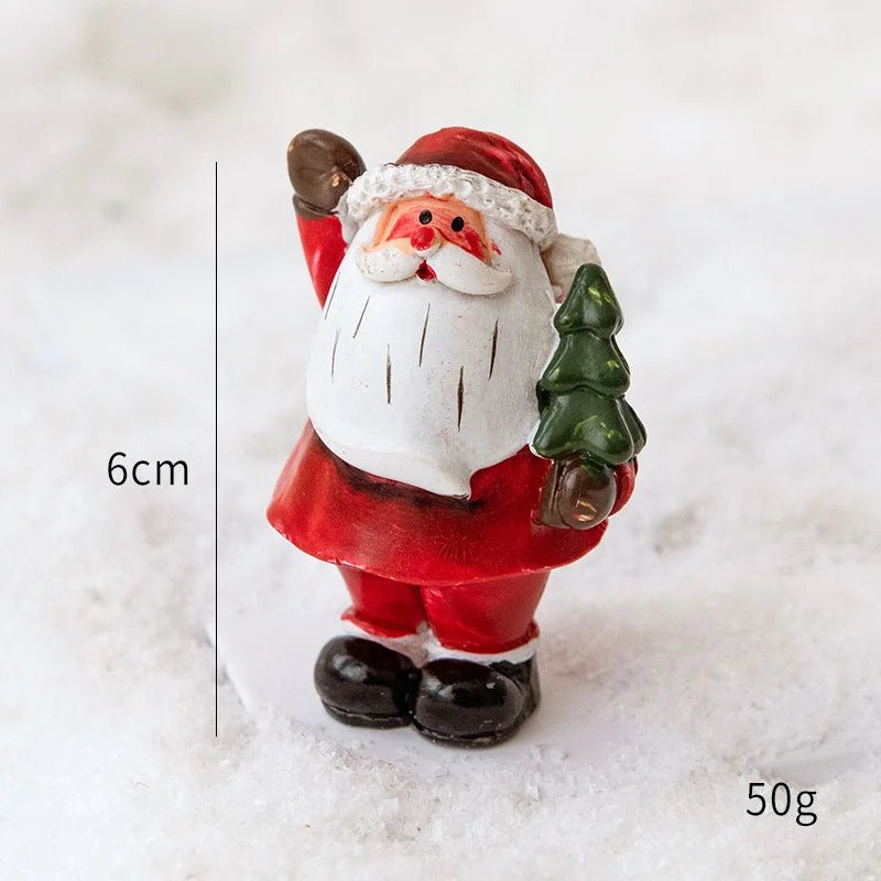 Christmas Resin Santa Claus Snowman Desktop Decoration Christmas Showcase Desktop Display Decoration Photography Props - drollido