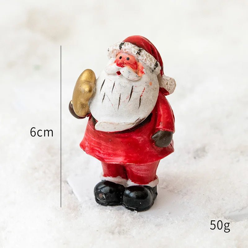 Christmas Resin Santa Claus Snowman Desktop Decoration Christmas Showcase Desktop Display Decoration Photography Props - drollido