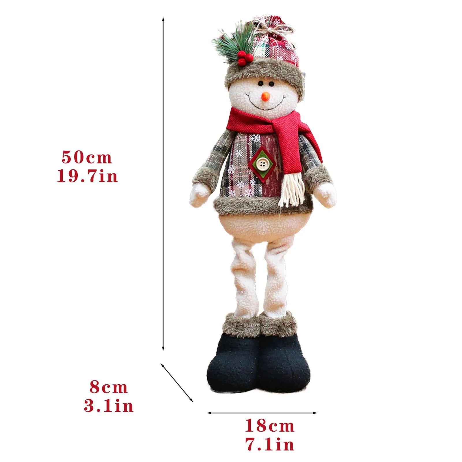 Christmas Santa Snowman - Reindeer Christmas Decoration 2024 Leg Table Mantel Decoration Plush Dolls Christmas Gifts for Kids Baby - drollido