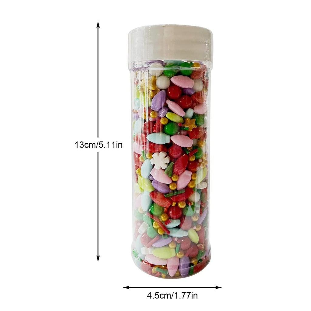 Christmas Sprinkles Mix Christmas Tree Santa Claus Sprinkles Christmas Jimmies Red and Green Sprinkle for Cookie Baking Decor - drollido