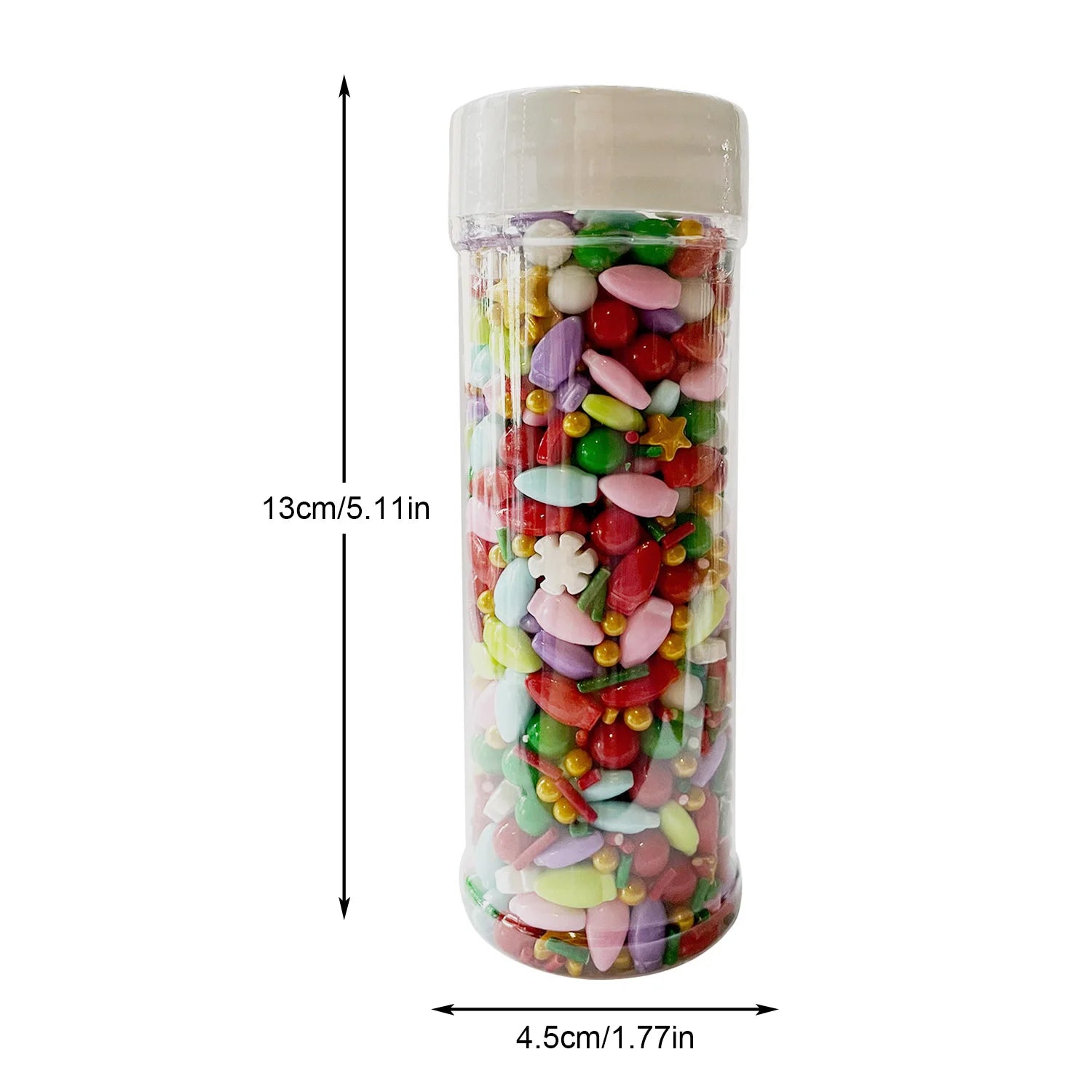 Christmas Sprinkles Mix Christmas Tree Santa Claus Sprinkles Christmas Jimmies Red and Green Sprinkle for Cookie Baking Decor - drollido