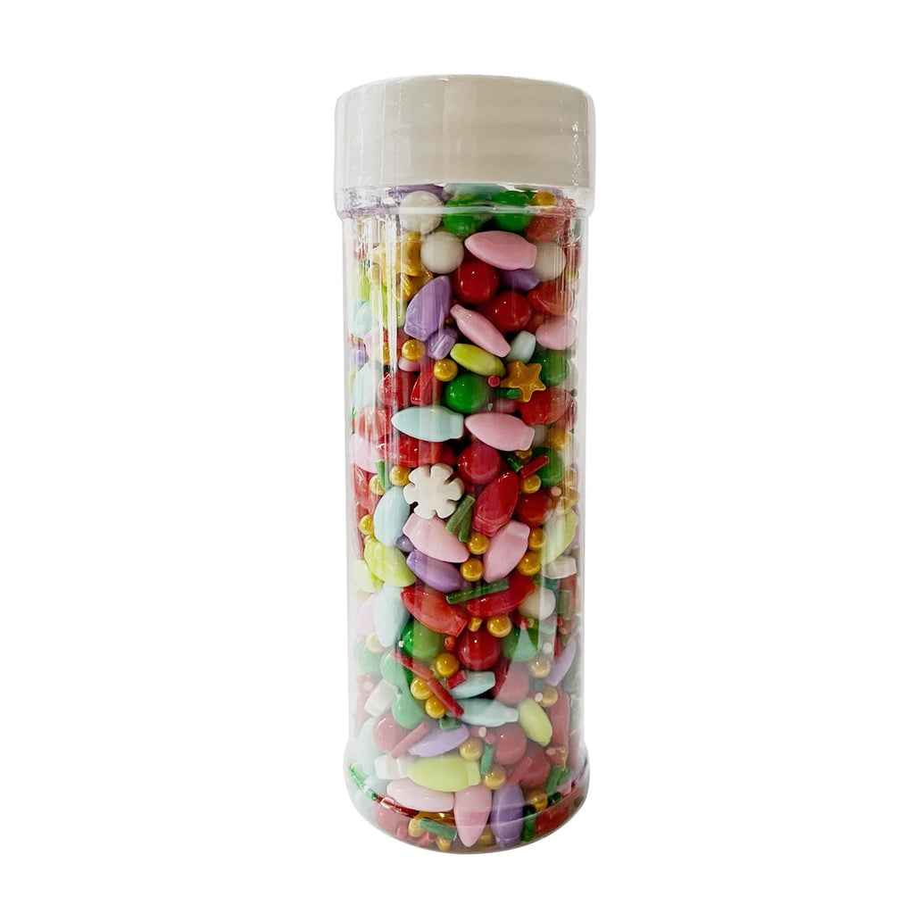 Christmas Sprinkles Mix Christmas Tree Santa Claus Sprinkles Christmas Jimmies Red and Green Sprinkle for Cookie Baking Decor - drollido