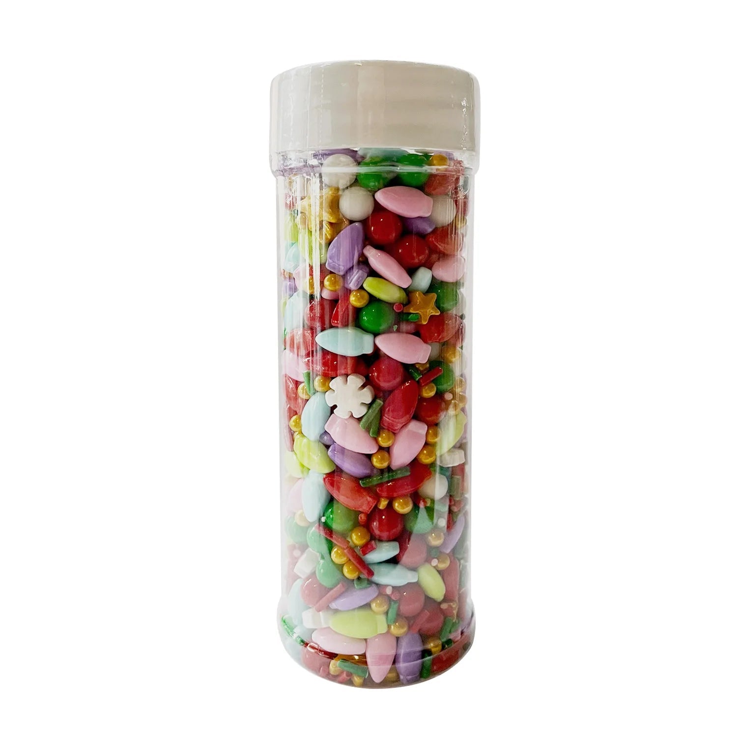 Christmas Sprinkles Mix Christmas Tree Santa Claus Sprinkles Christmas Jimmies Red and Green Sprinkle for Cookie Baking Decor - drollido