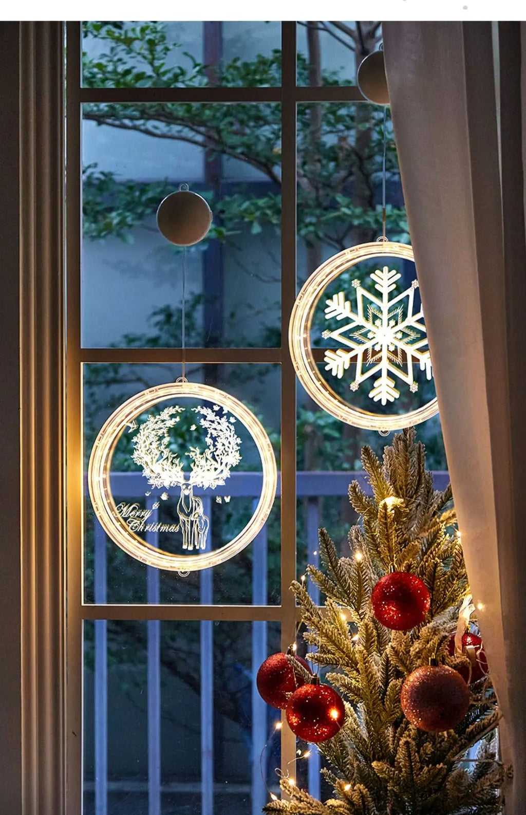 Christmas Transparent Luminous Night Lights, Festive Scene Atmosphere Decoration and Hanging Ornament Store - drollido