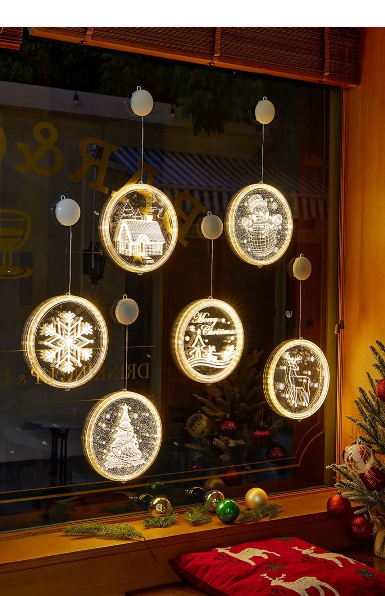 Christmas Transparent Luminous Night Lights, Festive Scene Atmosphere Decoration and Hanging Ornament Store - drollido