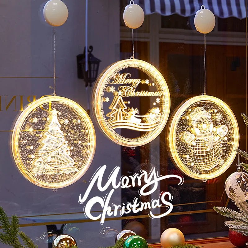 Christmas Transparent Luminous Night Lights, Festive Scene Atmosphere Decoration and Hanging Ornament Store - drollido