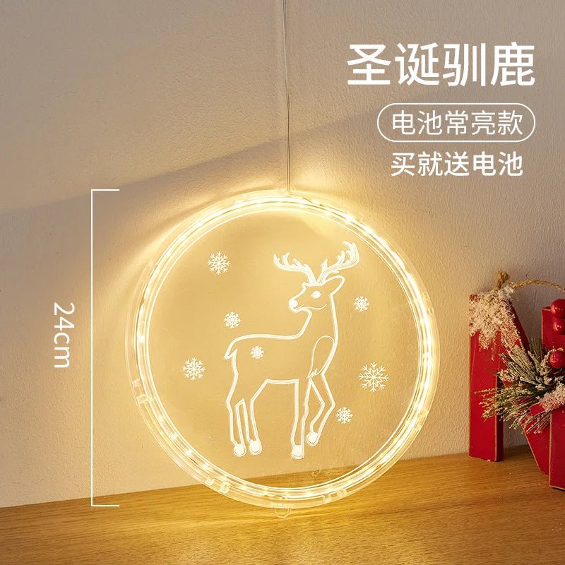 Christmas Transparent Luminous Night Lights, Festive Scene Atmosphere Decoration and Hanging Ornament Store - drollido