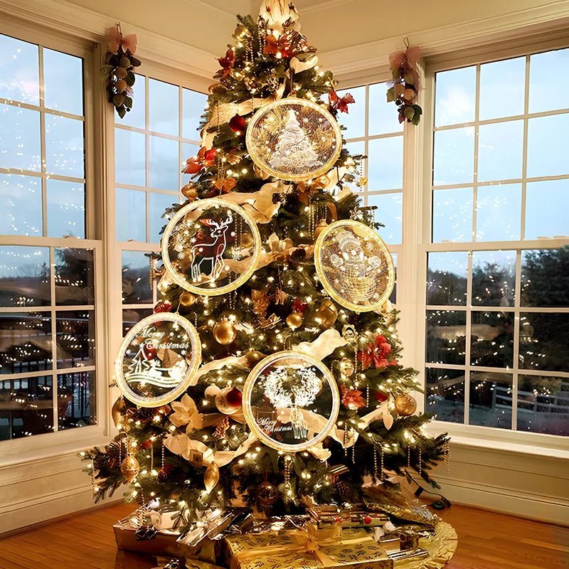 Christmas Transparent Luminous Night Lights, Festive Scene Atmosphere Decoration and Hanging Ornament Store - drollido