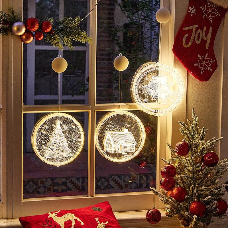 Christmas Transparent Luminous Night Lights, Festive Scene Atmosphere Decoration and Hanging Ornament Store - drollido
