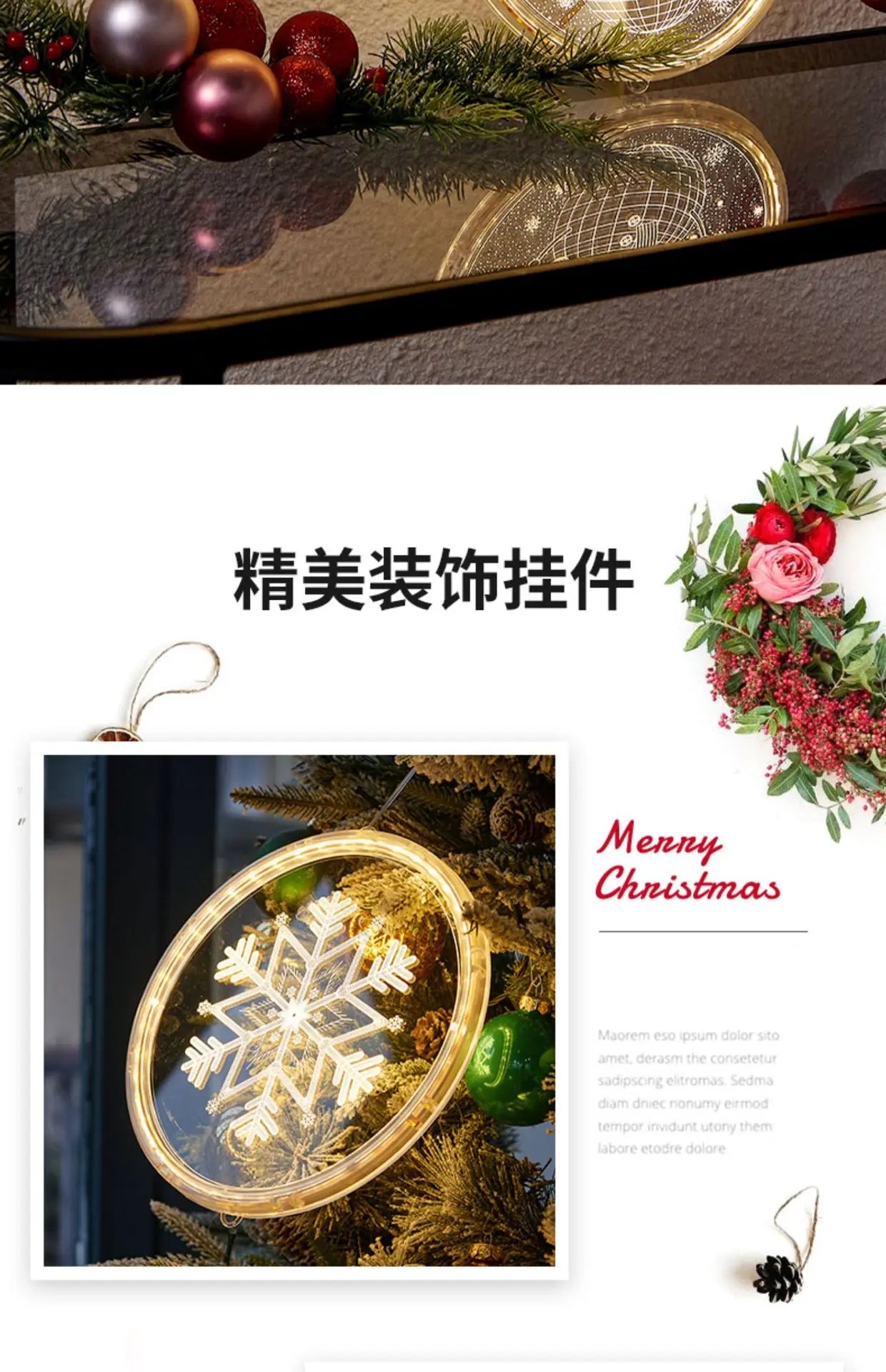 Christmas Transparent Luminous Night Lights, Festive Scene Atmosphere Decoration and Hanging Ornament Store - drollido