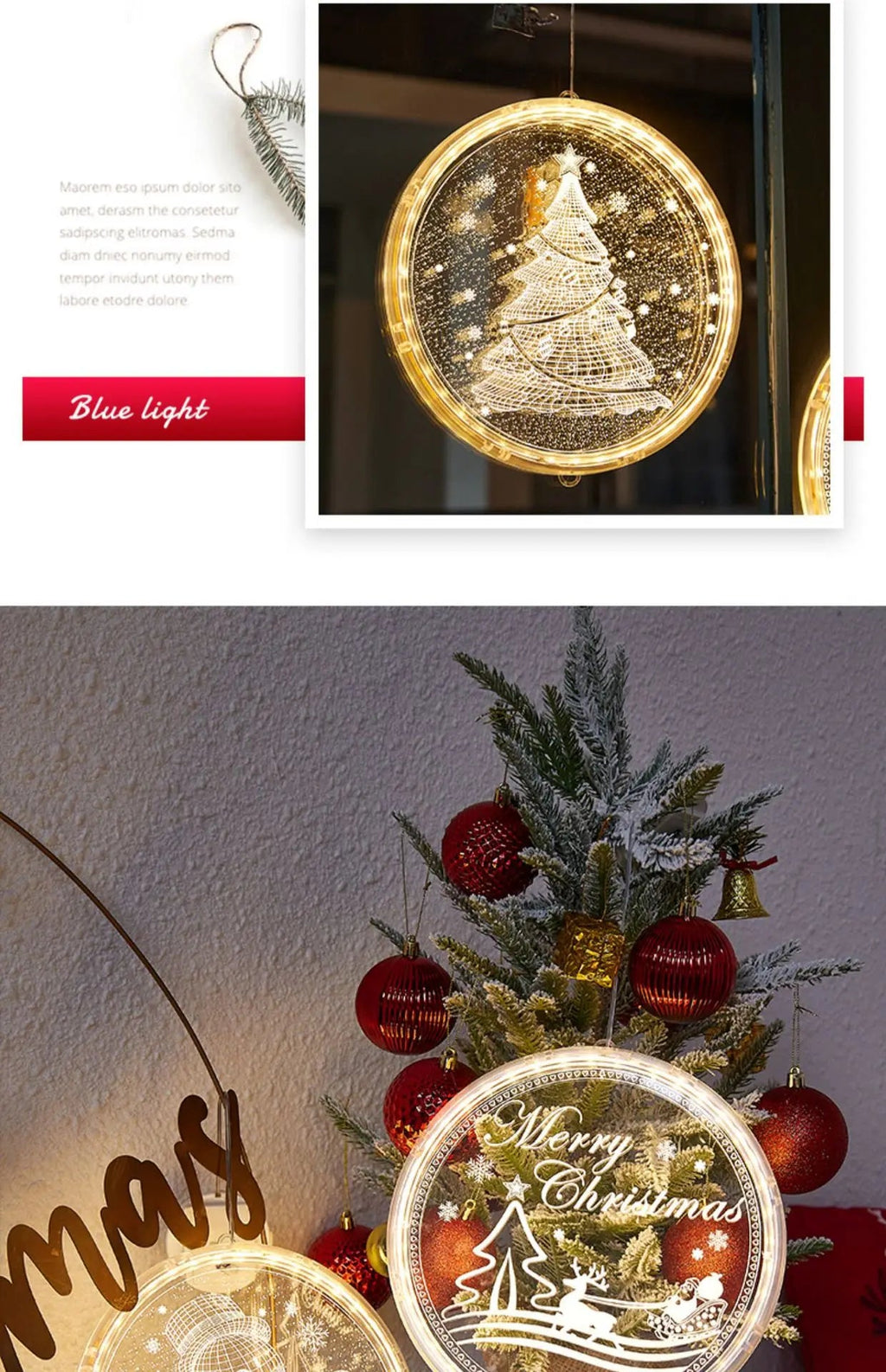 Christmas Transparent Luminous Night Lights, Festive Scene Atmosphere Decoration and Hanging Ornament Store - drollido
