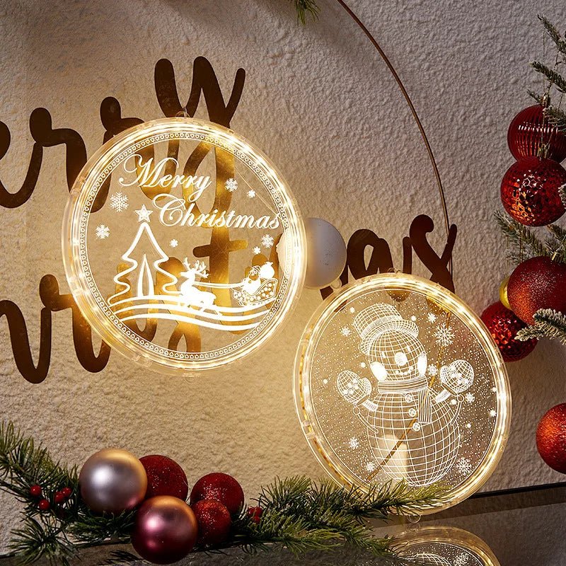 Christmas Transparent Luminous Night Lights, Festive Scene Atmosphere Decoration and Hanging Ornament Store - drollido