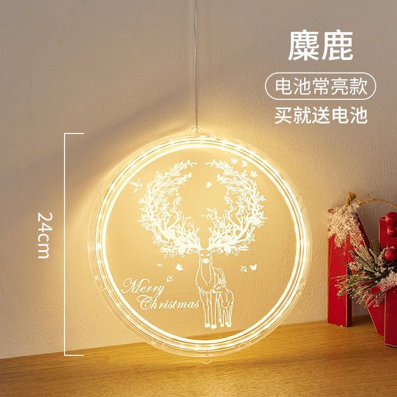 Christmas Transparent Luminous Night Lights, Festive Scene Atmosphere Decoration and Hanging Ornament Store - drollido